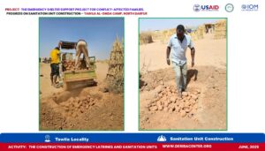 Read more about the article Sanitation Facility Construction Underway in Tawila Al-Omda Camp – North Darfur