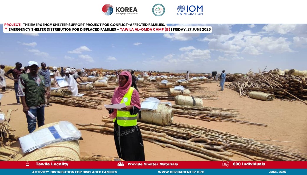 Read more about the article 📍 Emergency Shelter Distribution for Displaced Families – Tawila Al-Omda Camp (B)🗓️ Friday, 27 June 2025