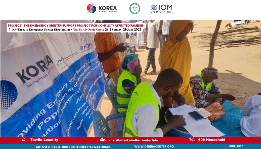 Read more about the article Emergency Shelter Distribution – Tawila Al-Omda Camp (B) | Sunday, 29 June 2025