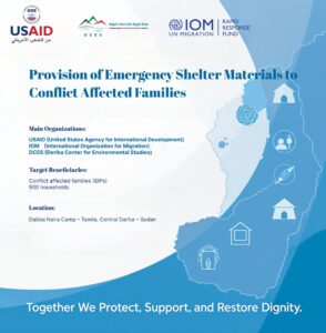 Read more about the article Provision of Emergency Shelter Support to Conflict-Affected Household in Tawila, North Darfur